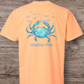 Watercolor Crab Coastal Vibes