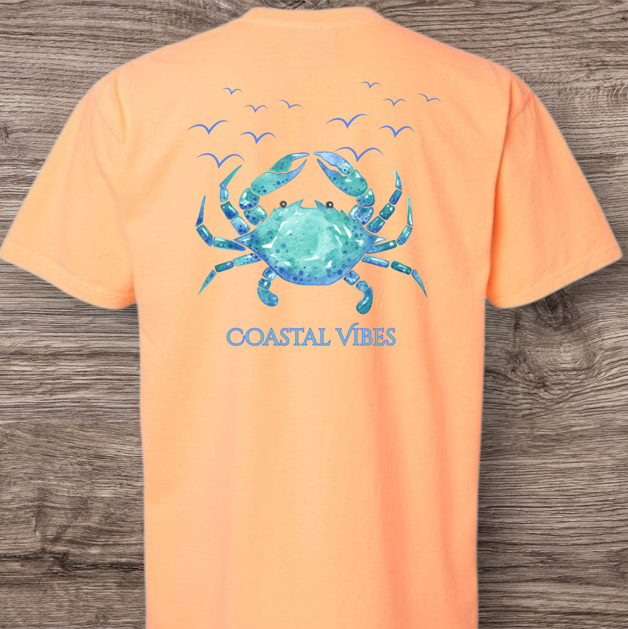 Watercolor Crab Coastal Vibes