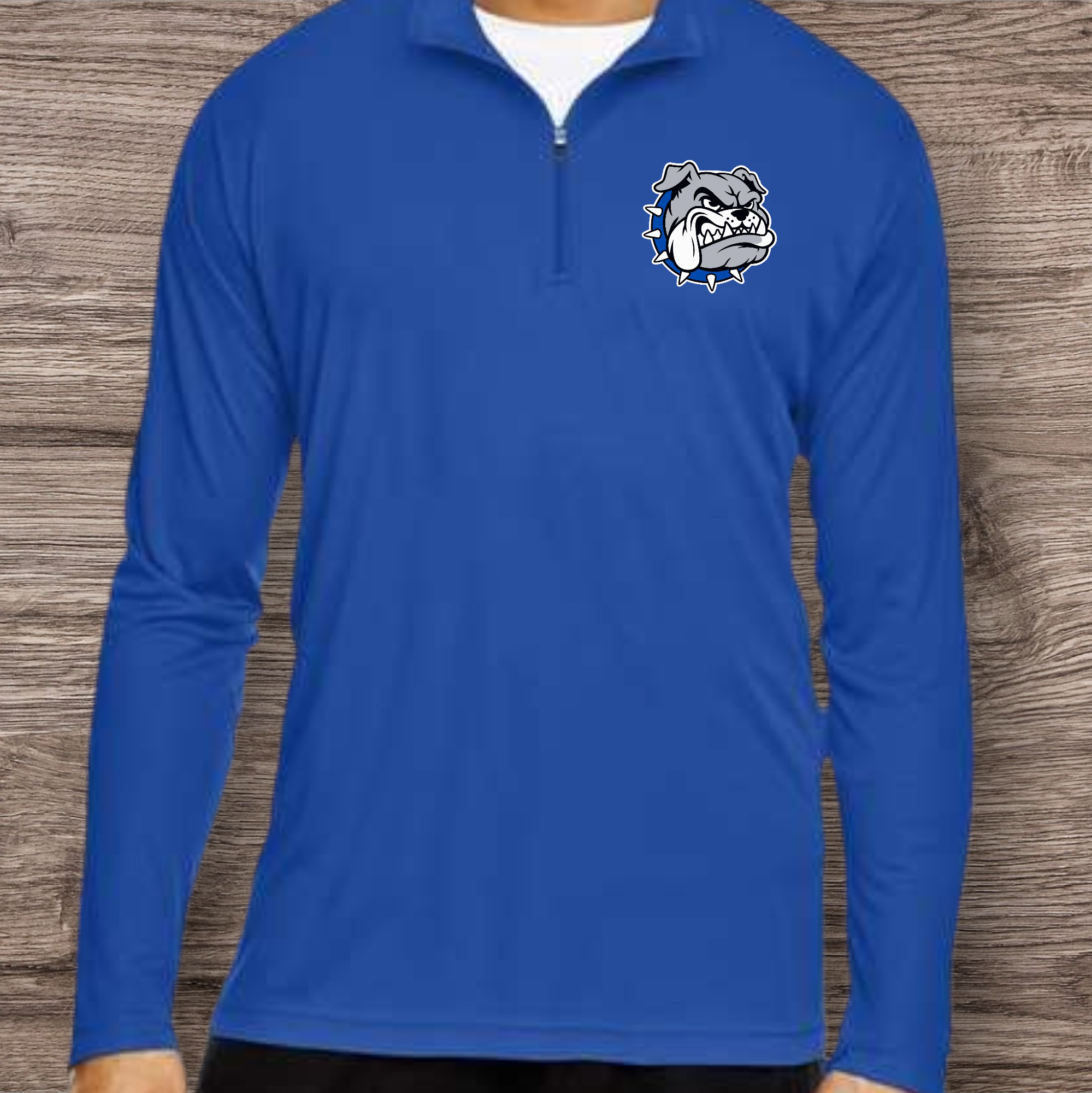 Bulldogs Wrestling 1/4 zip performance