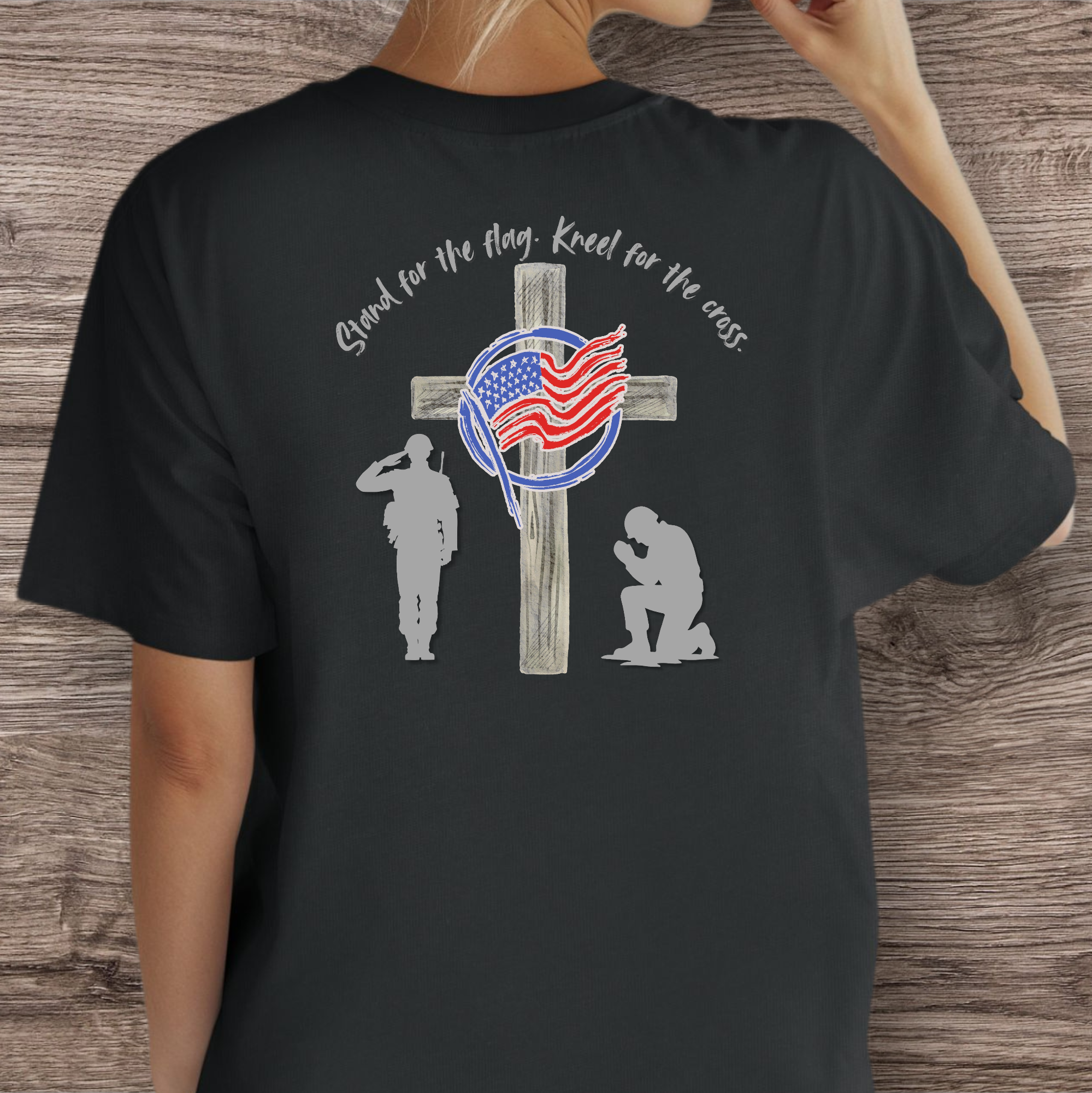 Stand for the flag. Kneel for the cross.