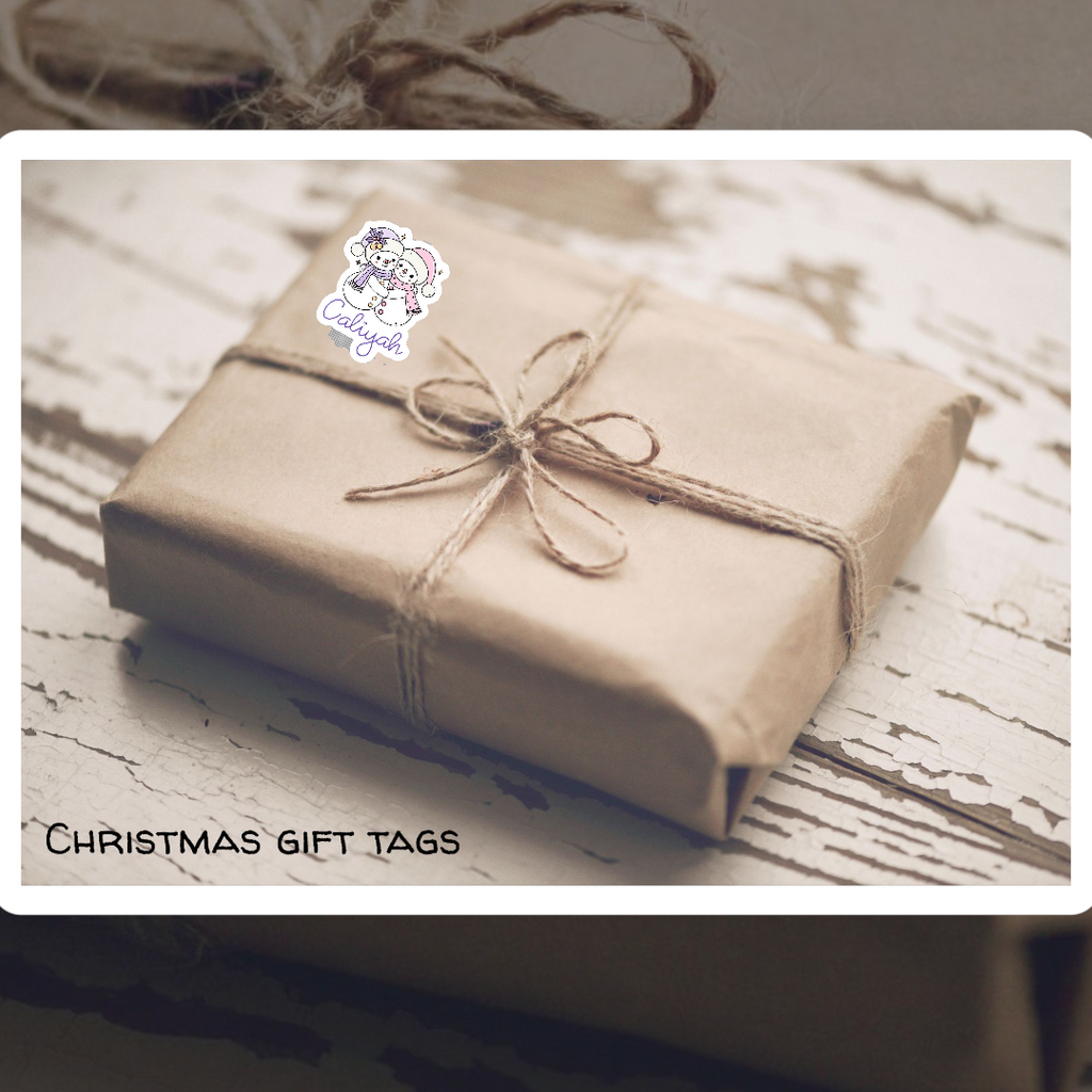 Christmas name tag stickers (10pk)