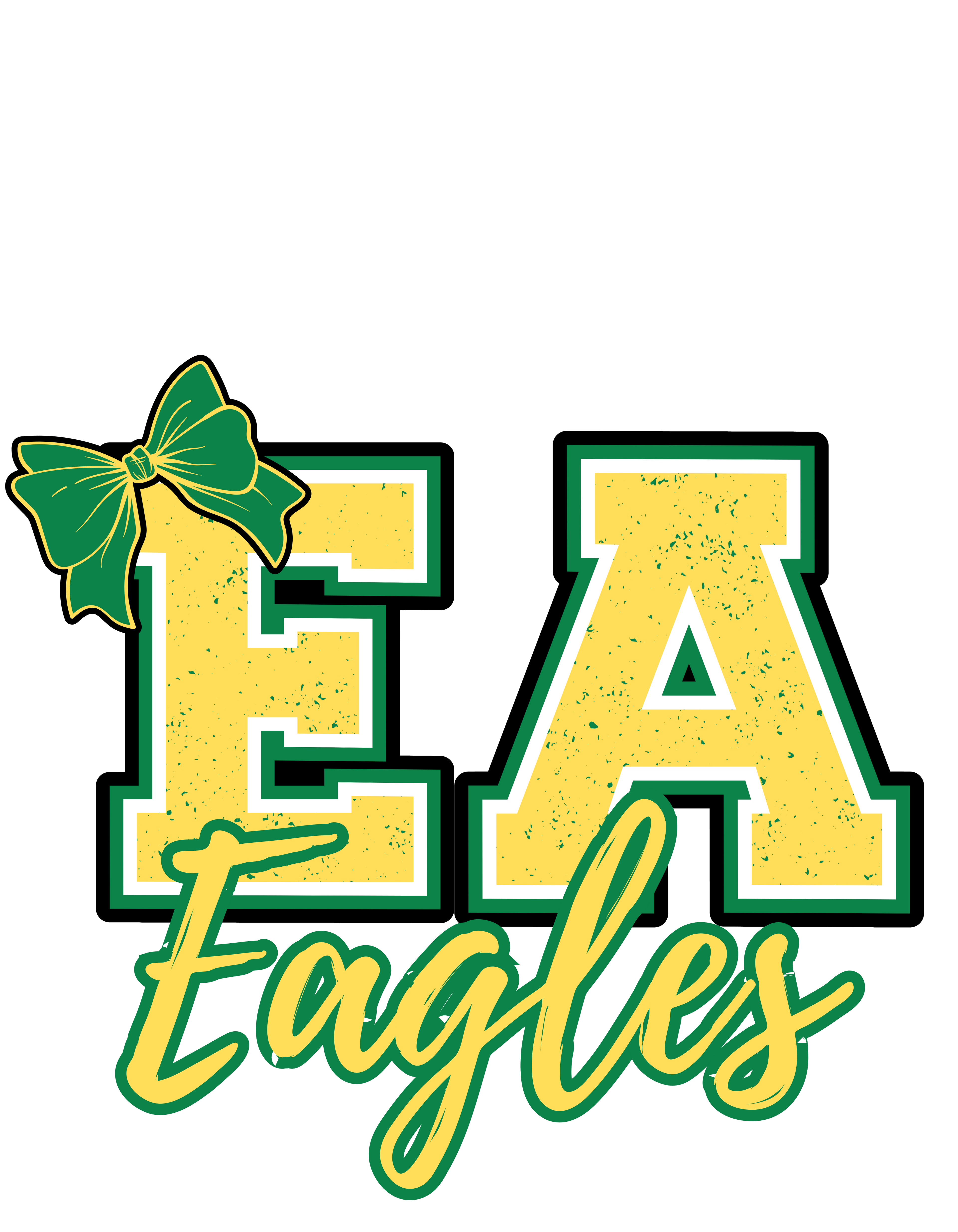 Mascot initial with Bows