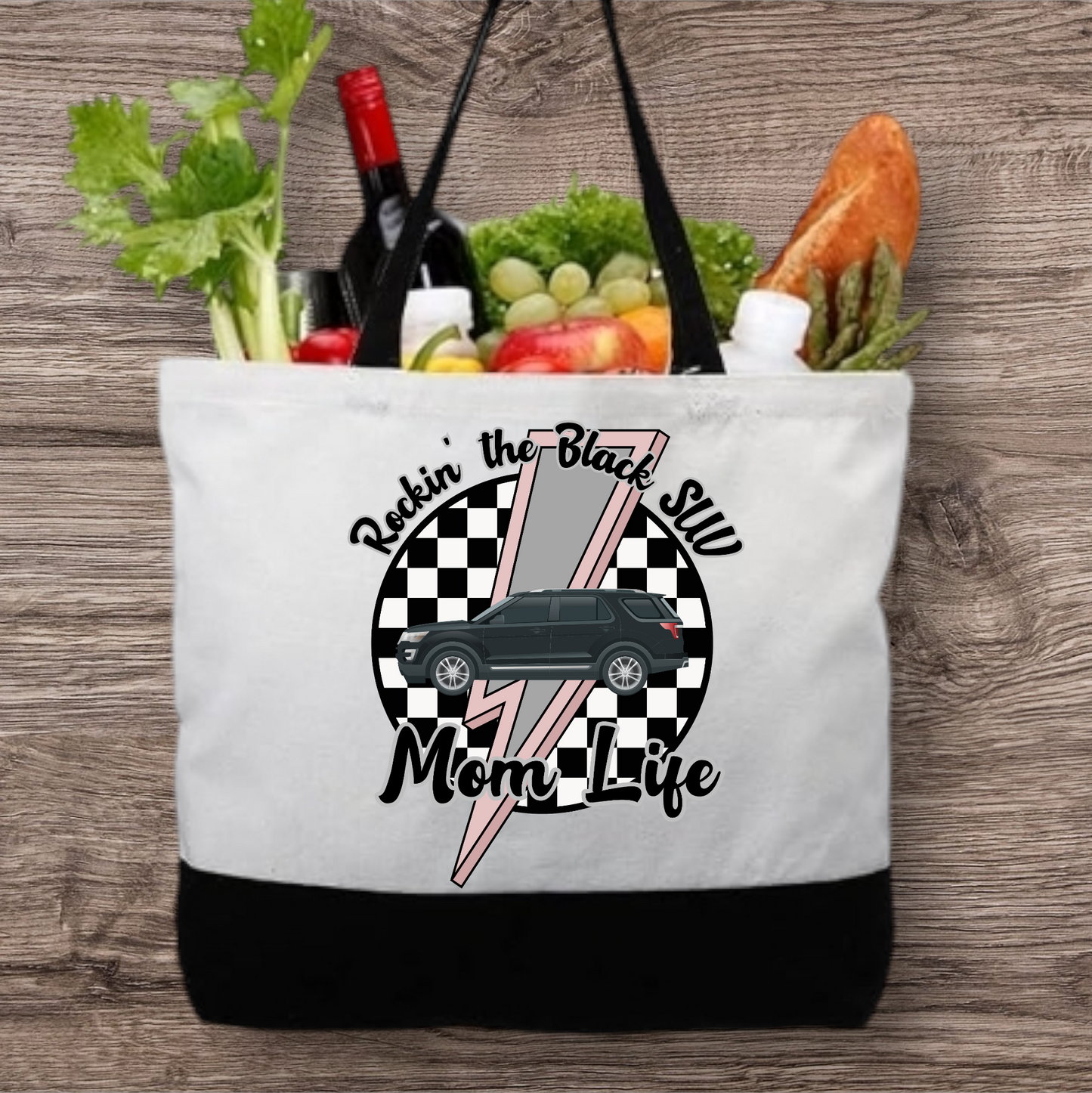 Black SUV Mom Life Tote