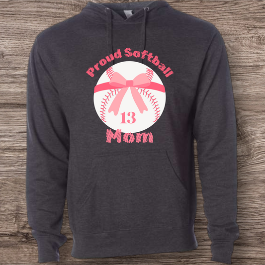 Proud Softball Mom Hoodie