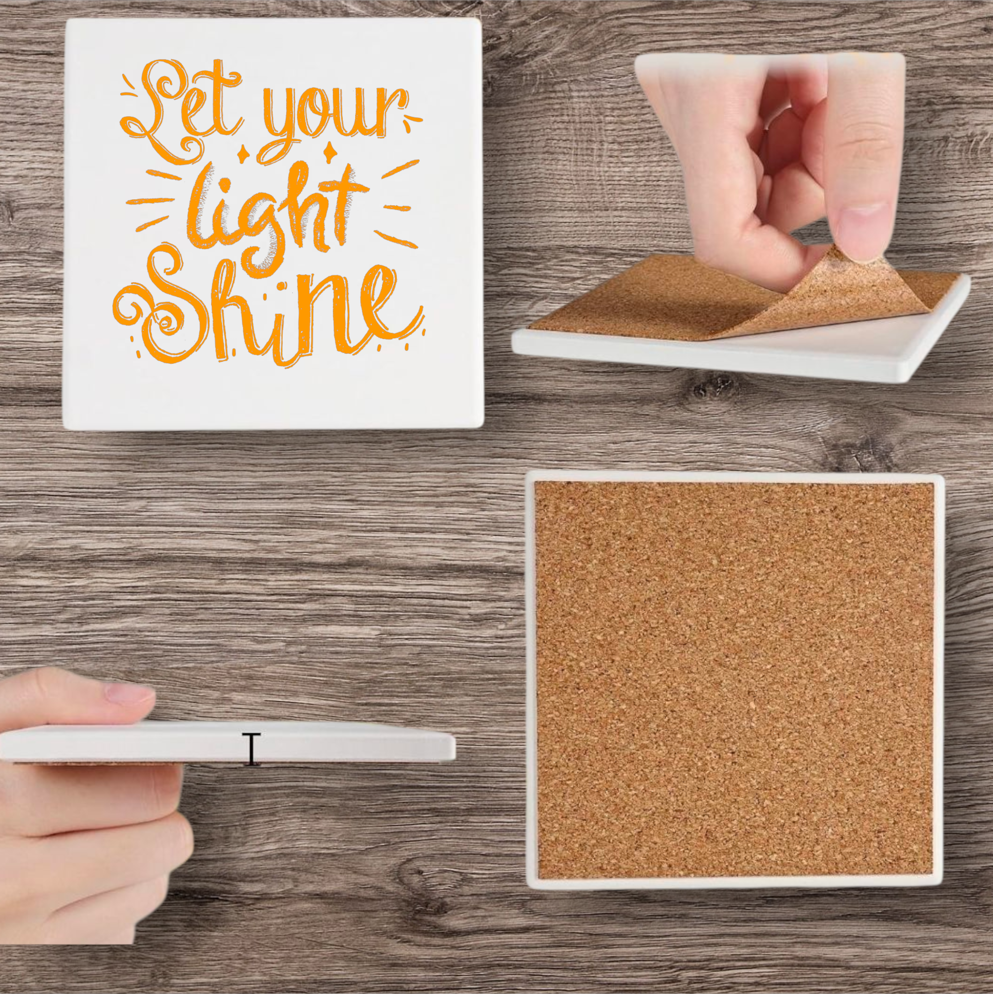 Ceramic Christmas Coasters 4 pk