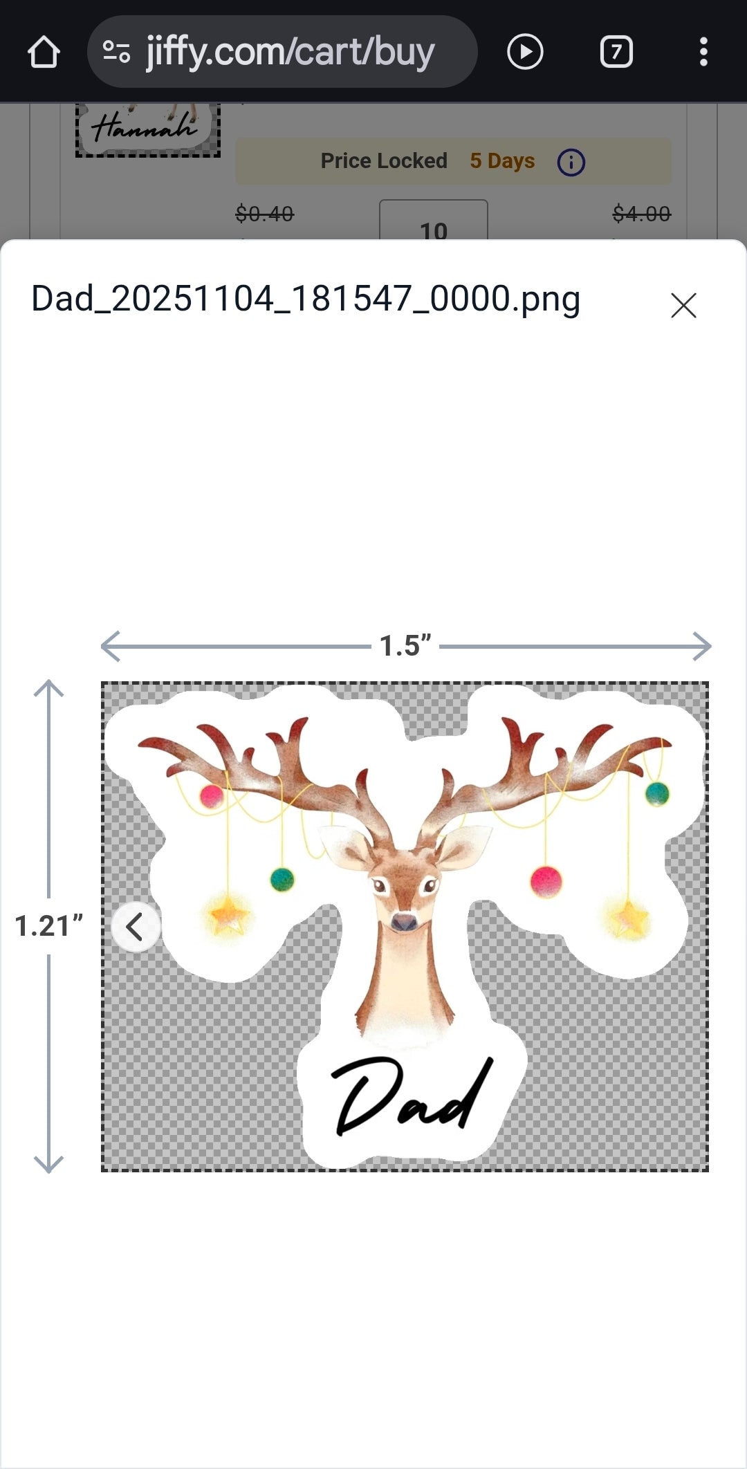 Christmas name tag stickers (10pk)