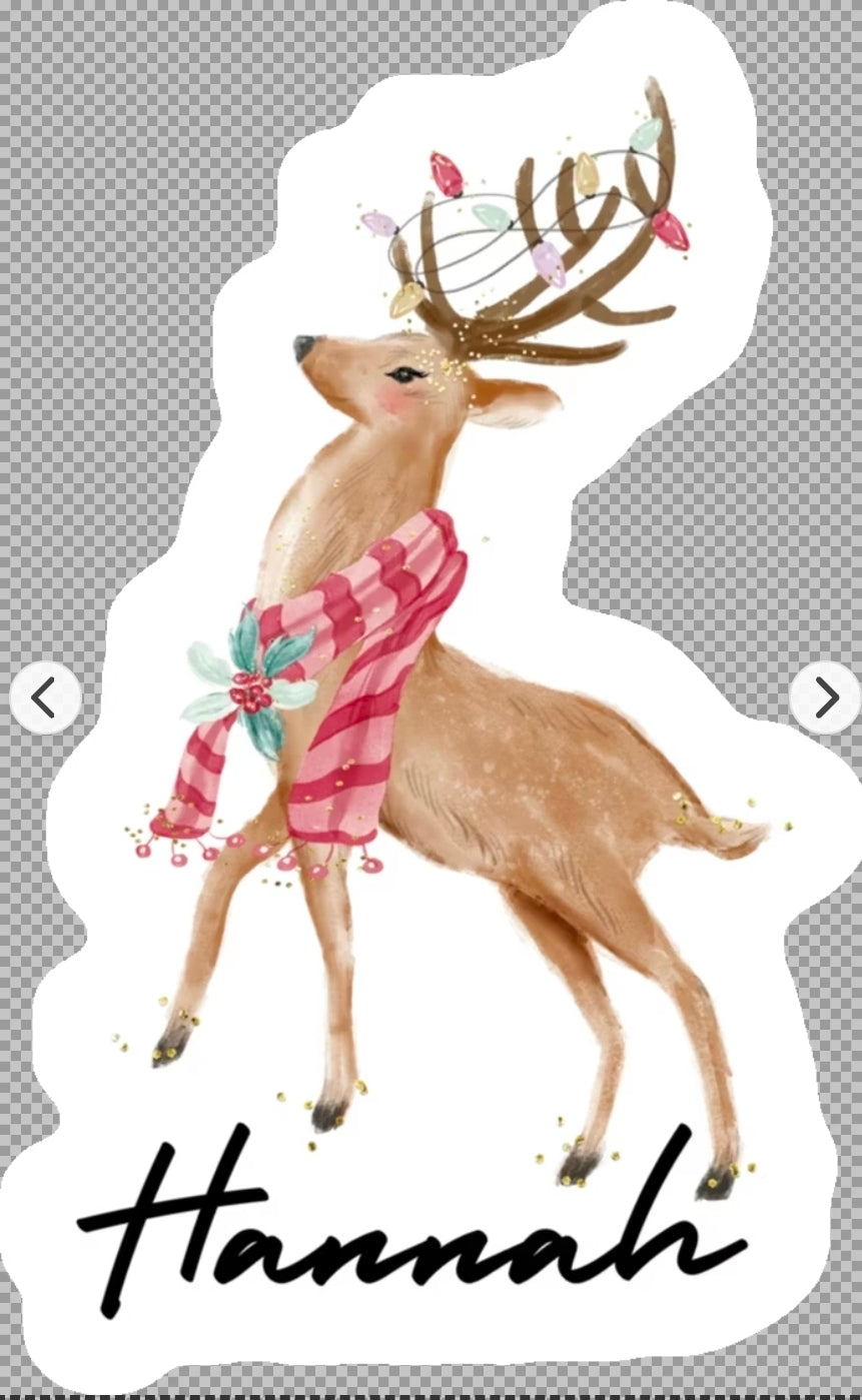 Christmas name tag stickers (10pk)