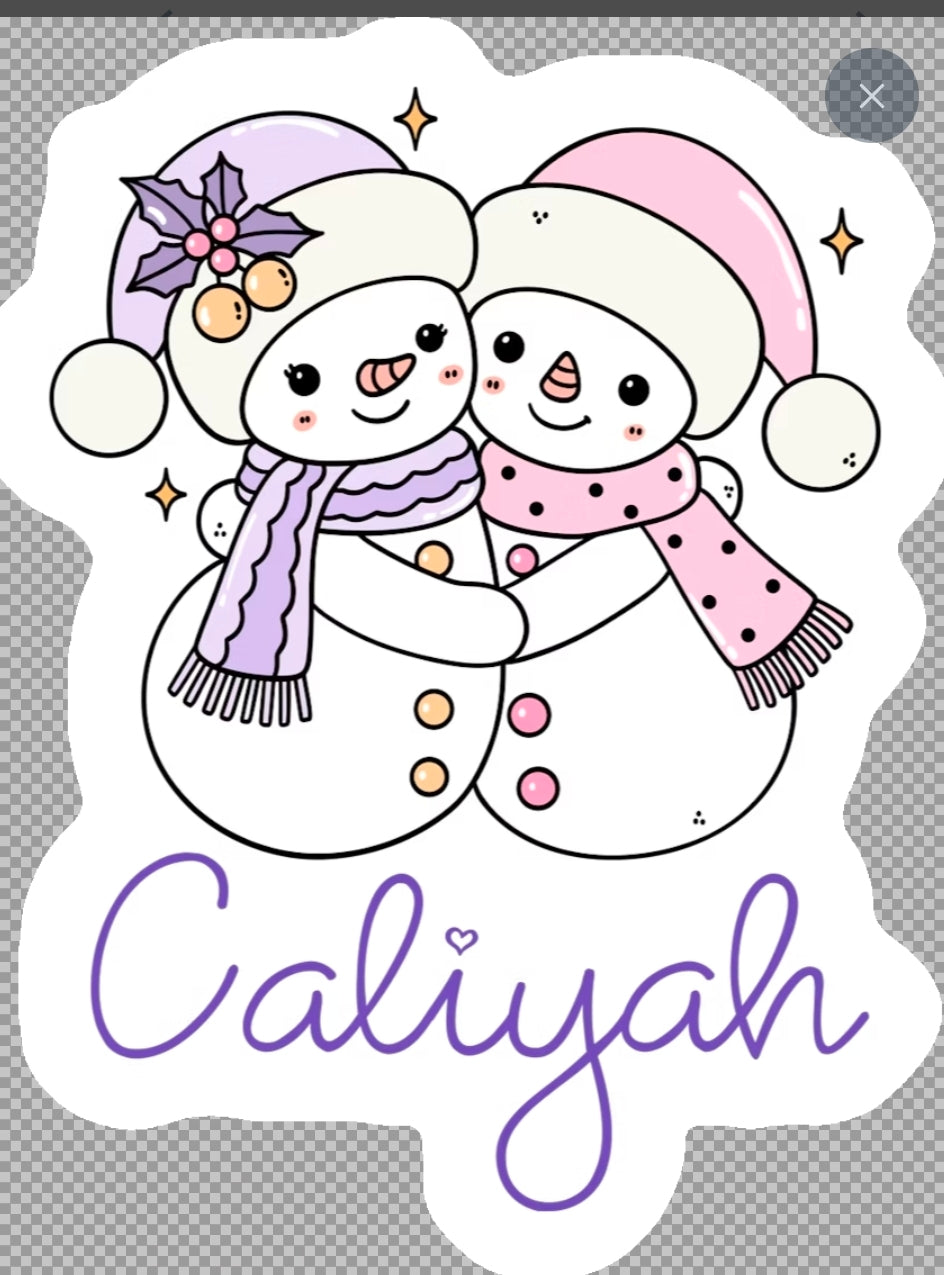 Christmas name tag stickers (10pk)