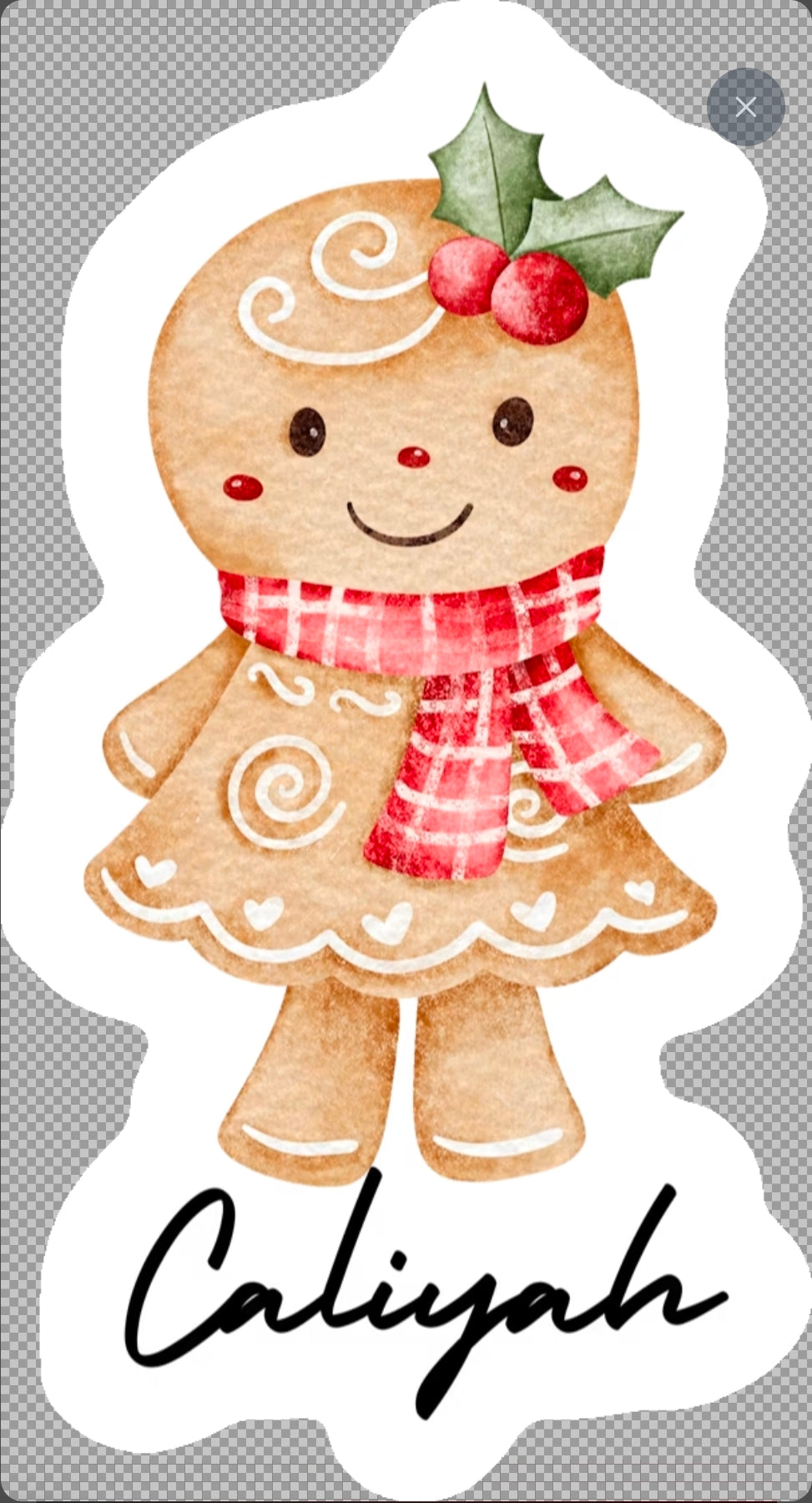 Christmas name tag stickers (10pk)