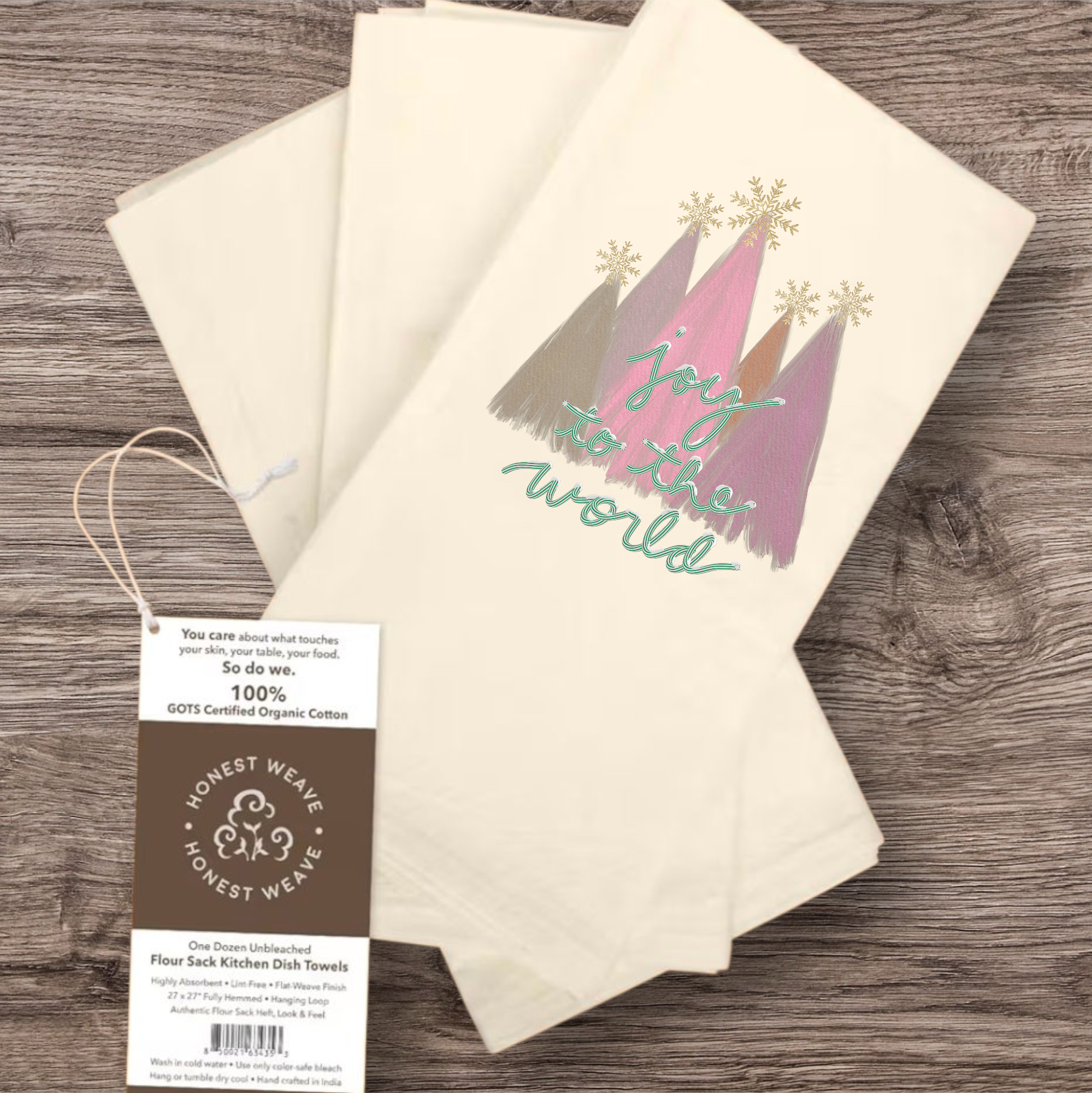 Organic Christmas flour sac towel (Cannot guarantee shipping by Thanksgiving)