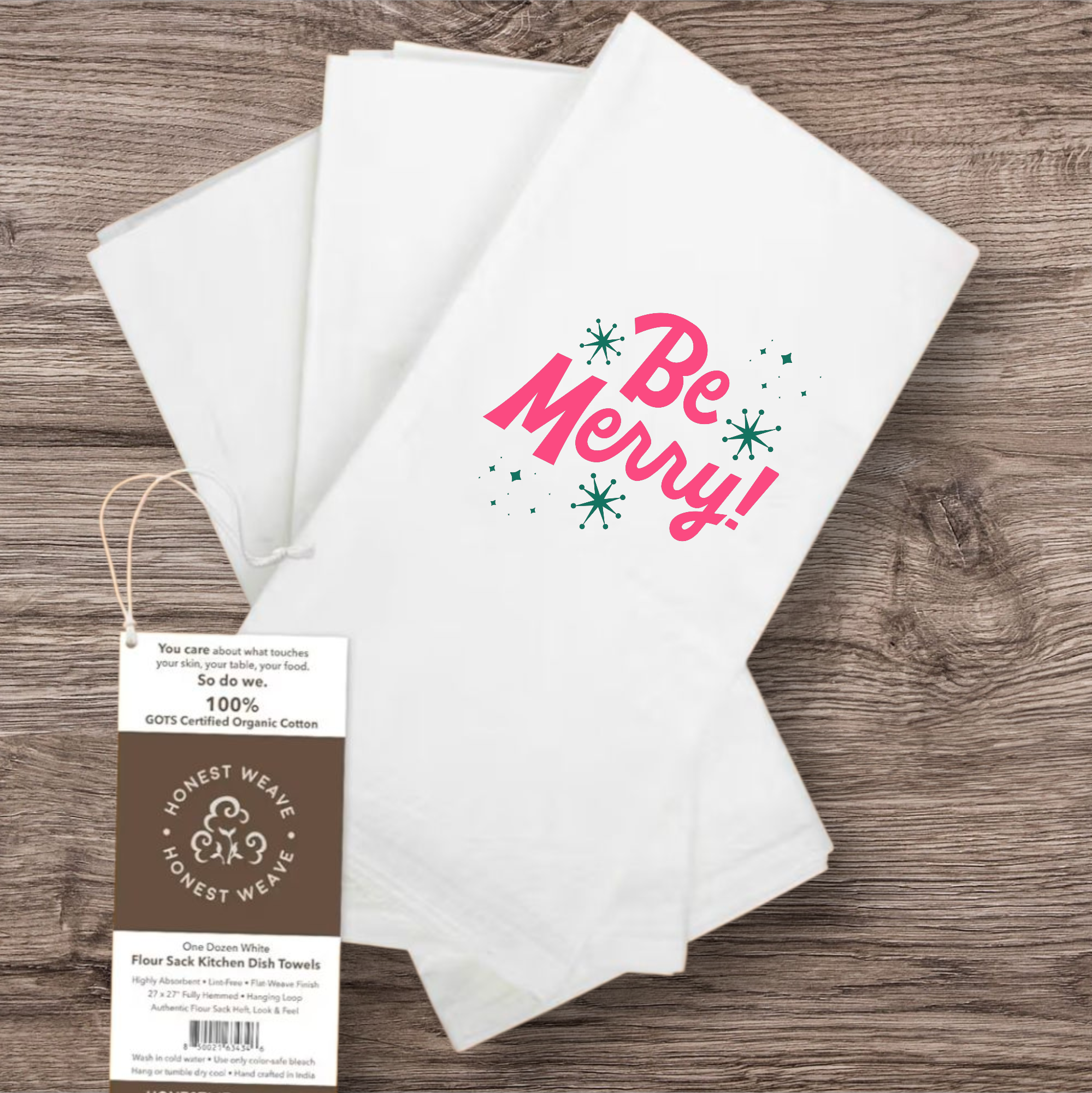 Organic Christmas flour sac towel (Cannot guarantee shipping by Thanksgiving)