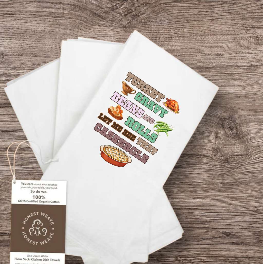 Organic Christmas flour sac towel (Cannot guarantee shipping by Thanksgiving)