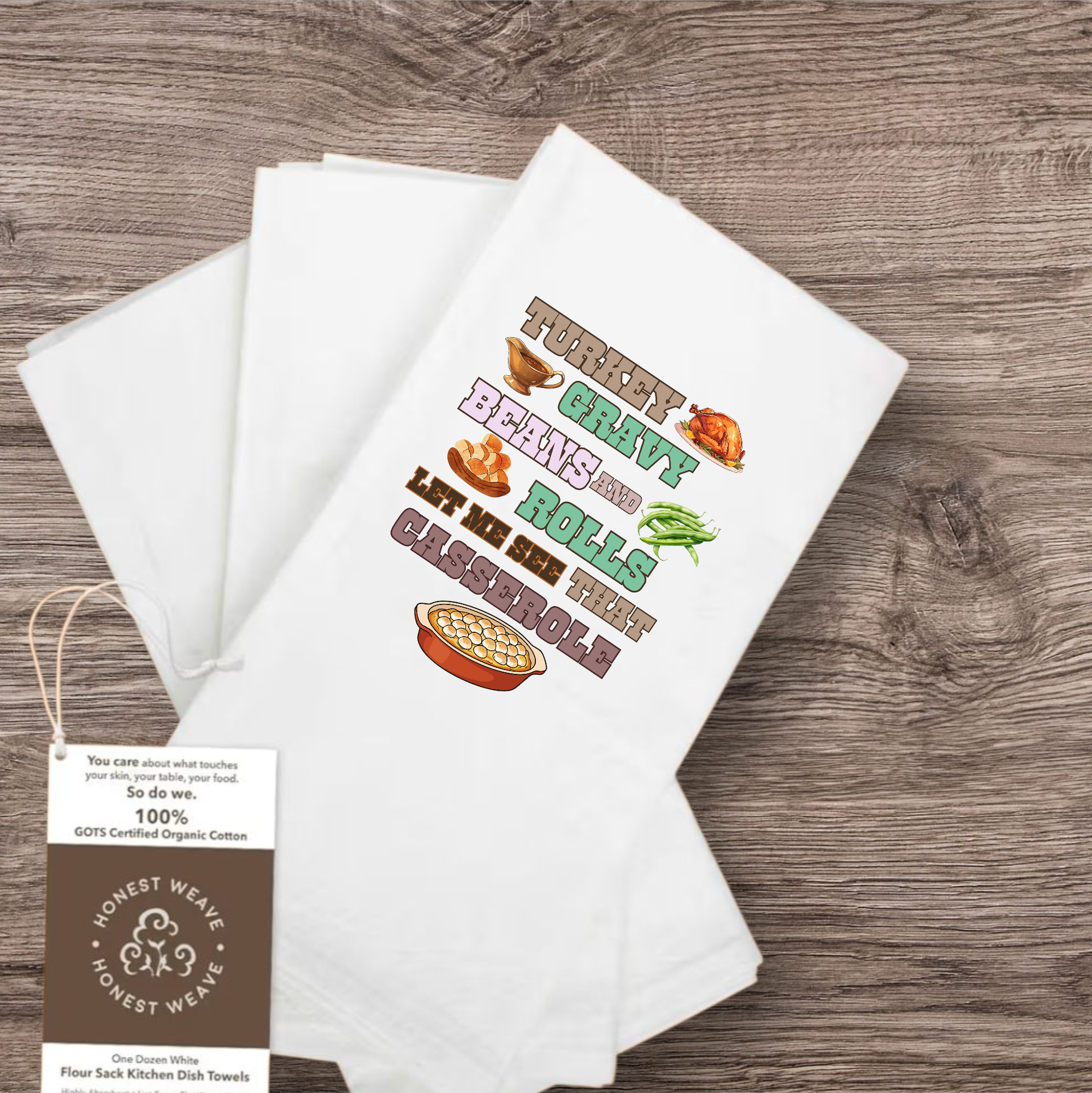 Organic Christmas flour sac towel (Cannot guarantee shipping by Thanksgiving)
