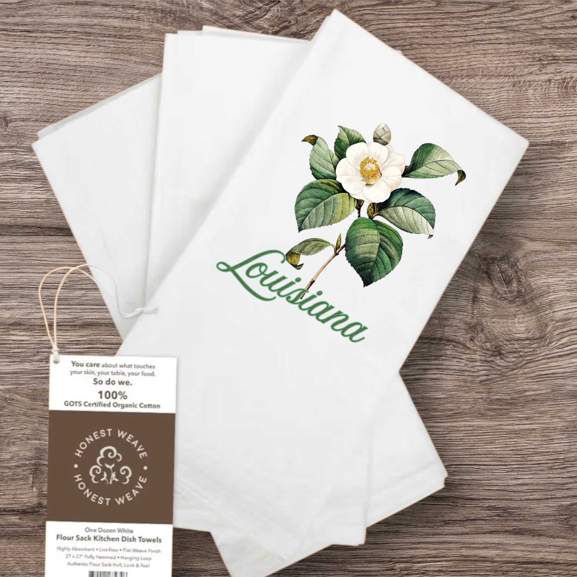 Organic Flour Sac Tea towels States