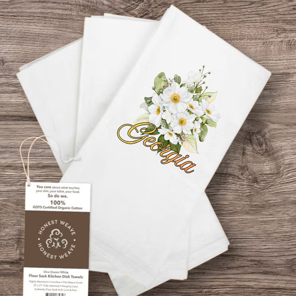 Organic Flour Sac Tea towels States