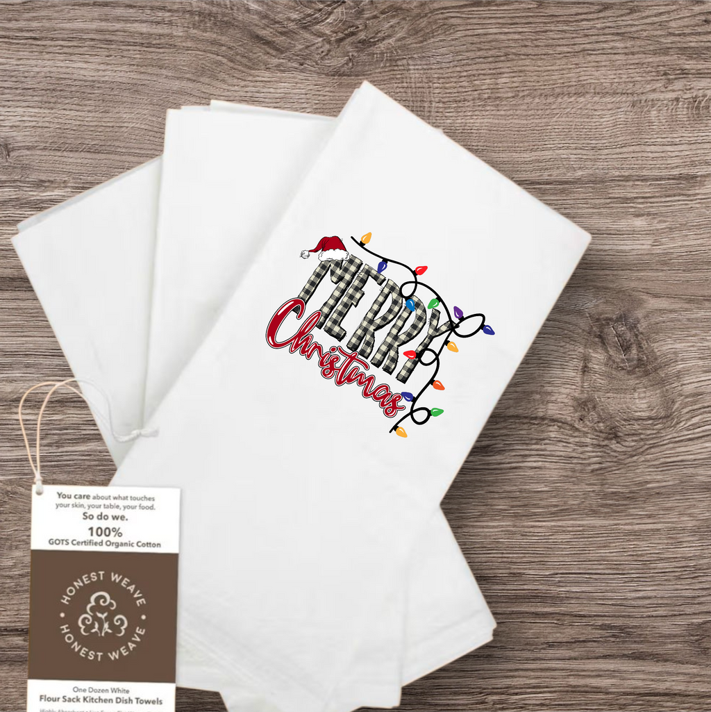 Organic Christmas flour sac towel (Cannot guarantee shipping by Thanksgiving)