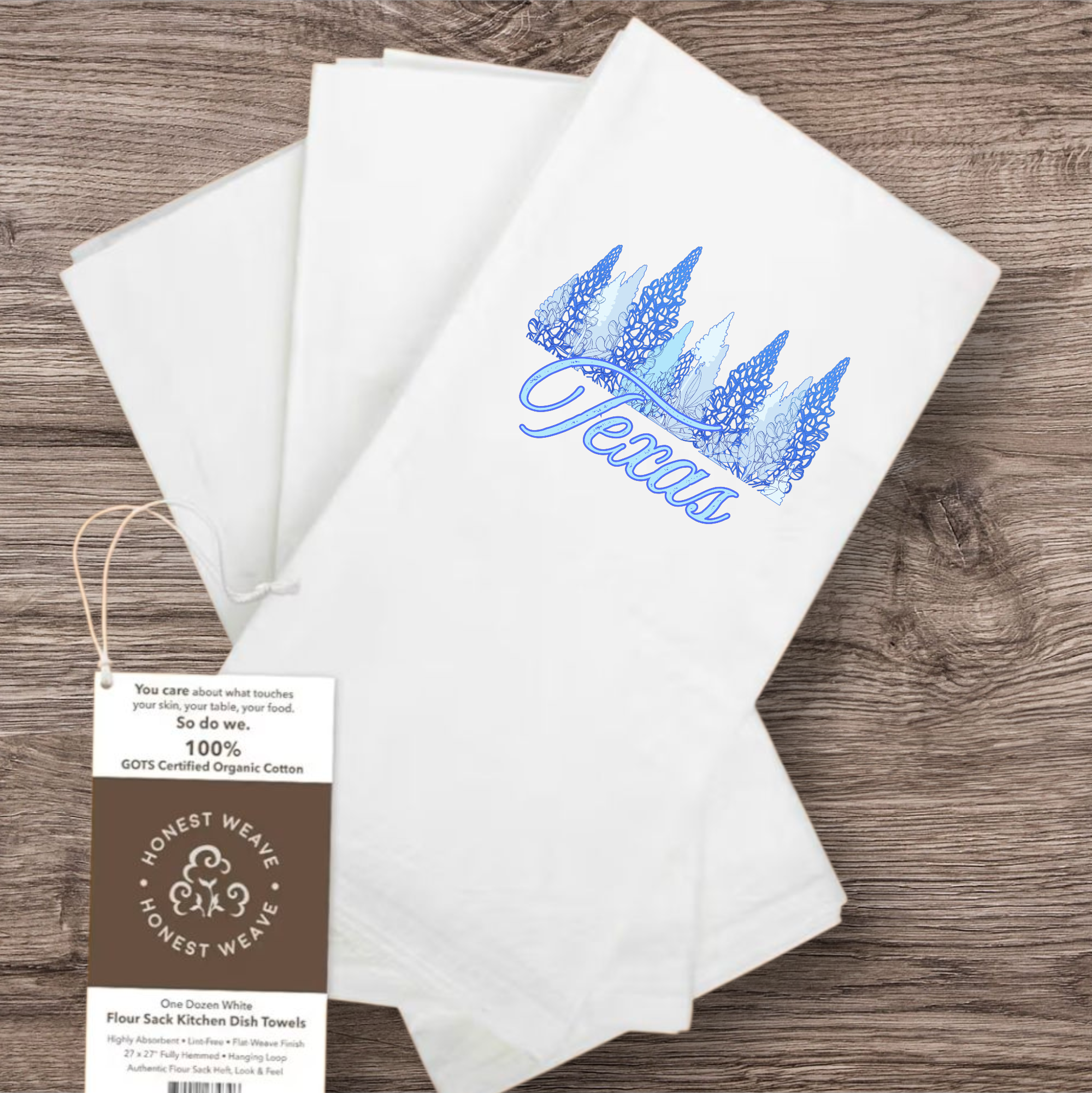 Organic Flour Sac Tea towels States