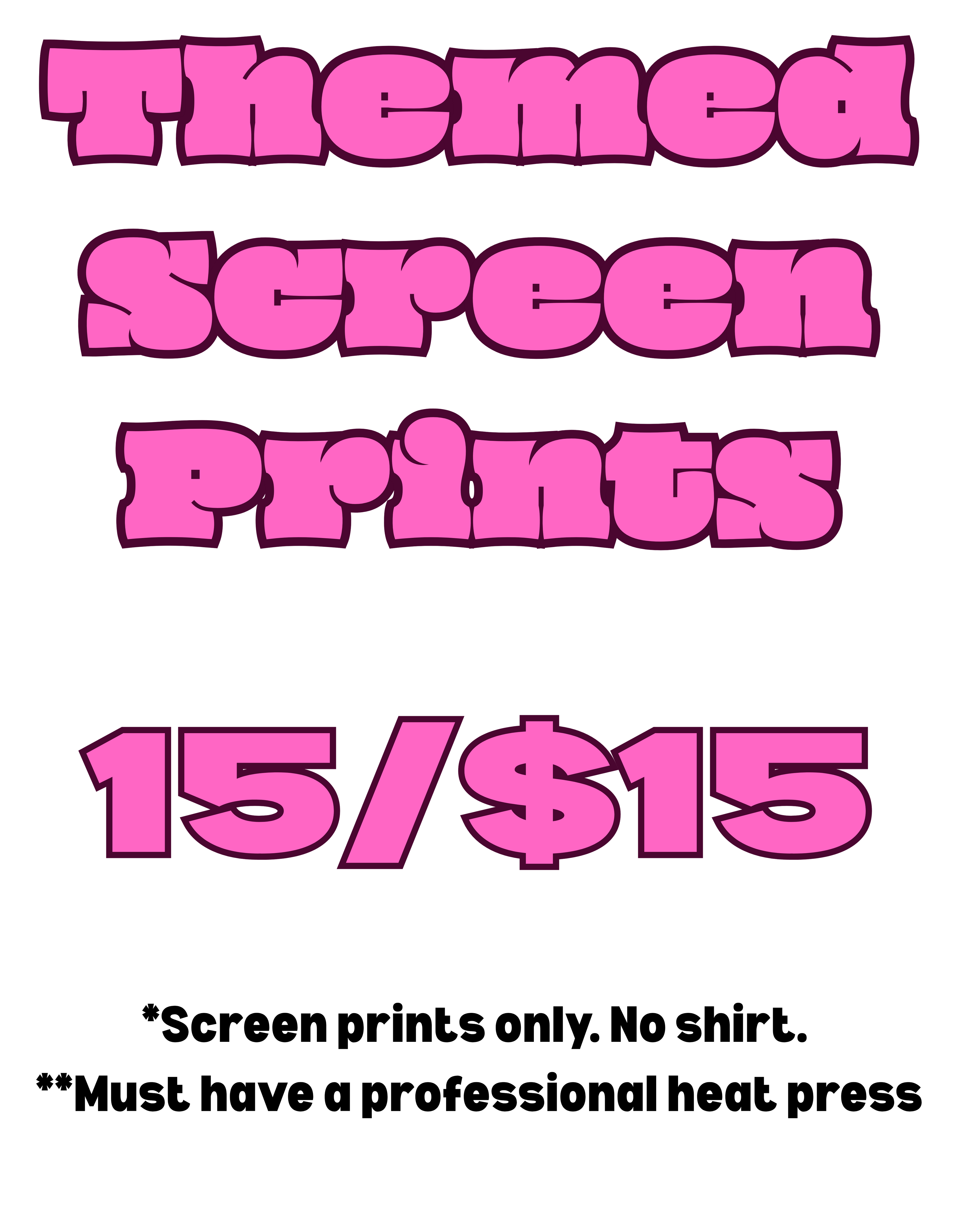 Themed Screen Prints