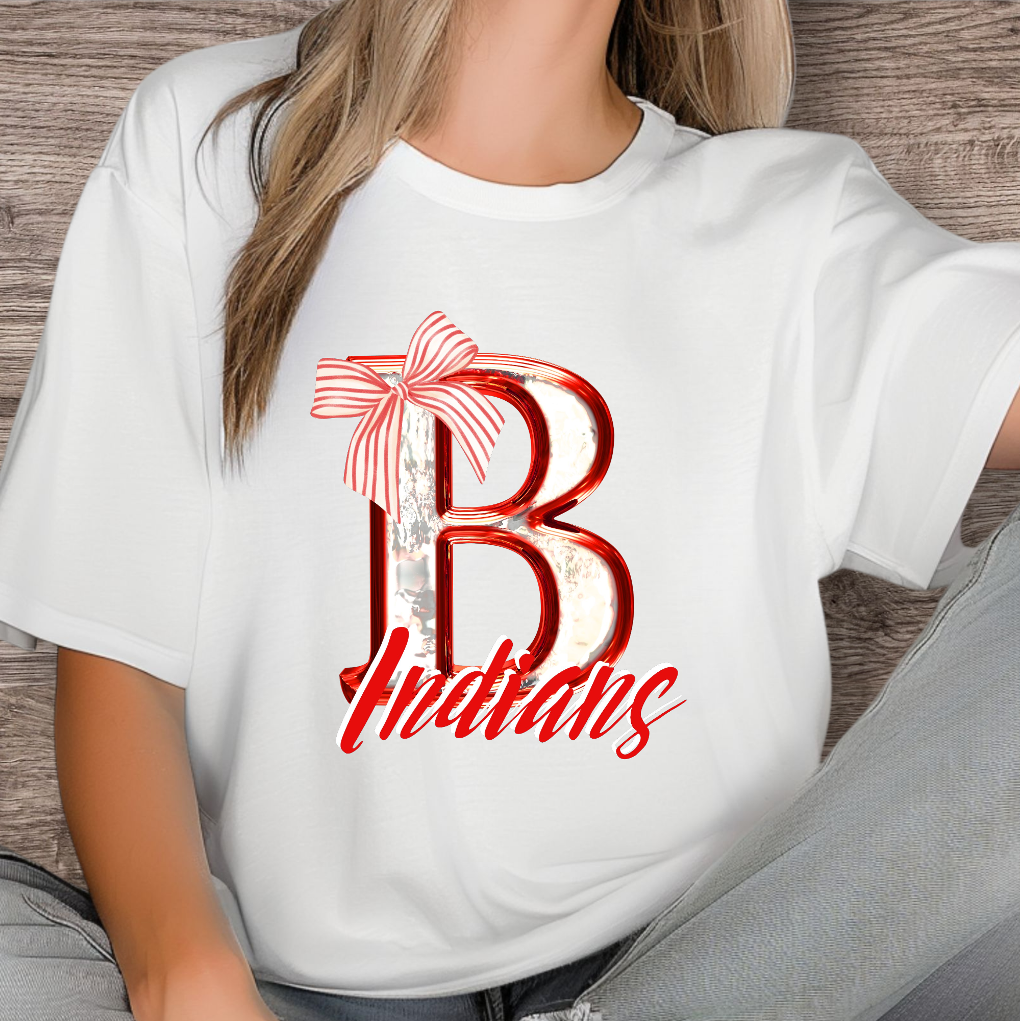 Mascot initial with Bows