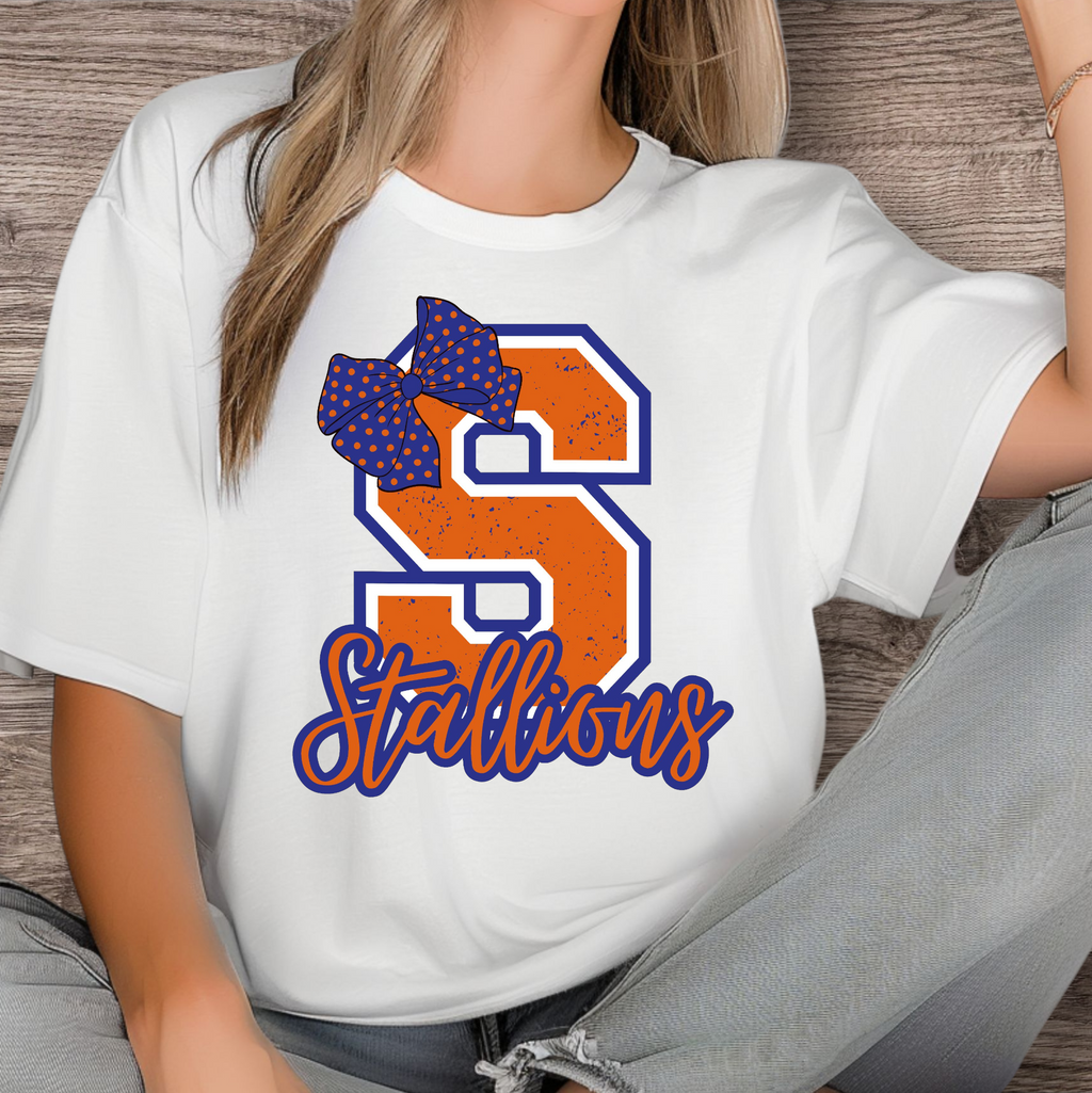 Mascot initial with Bows