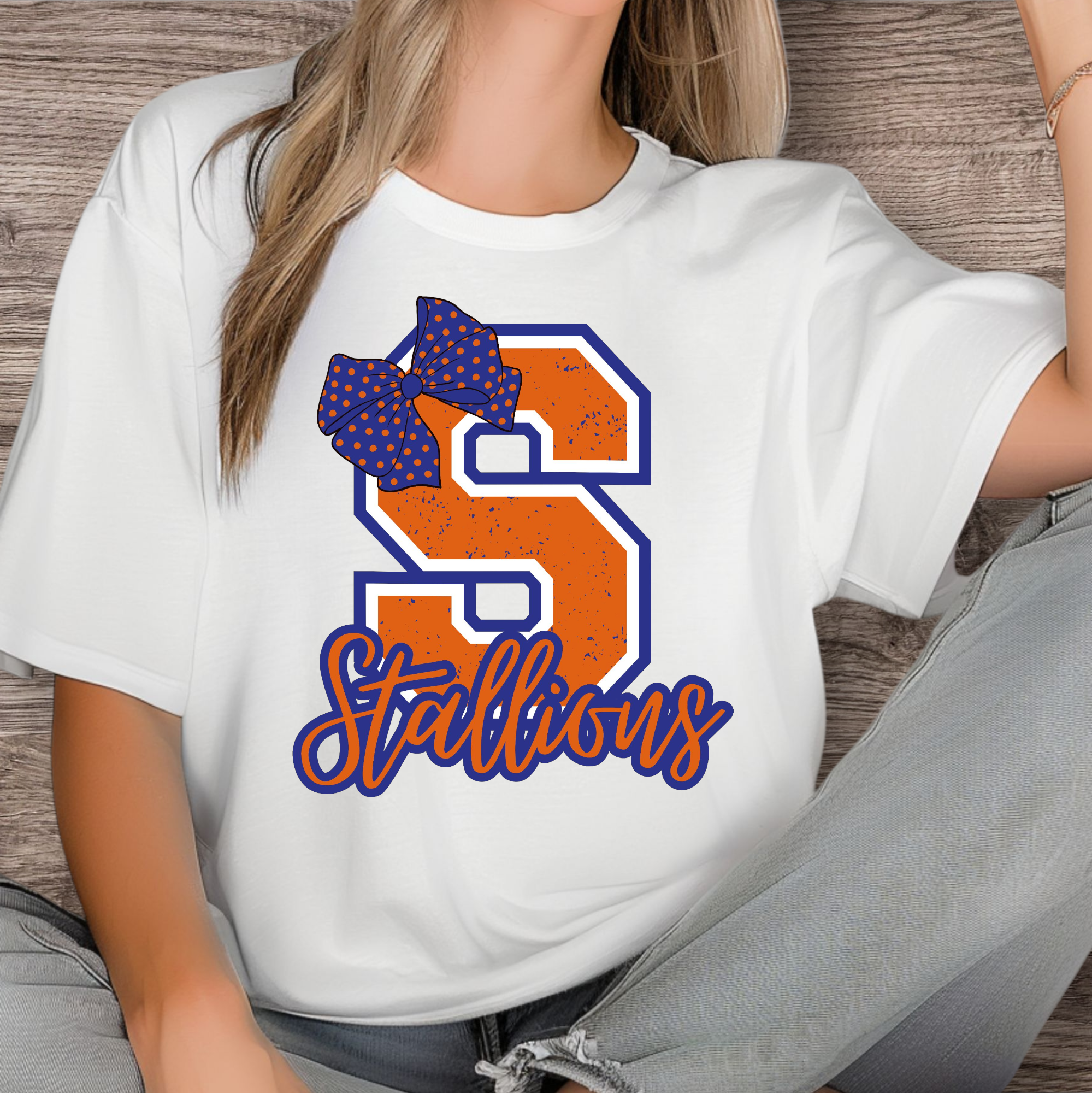 Mascot initial with Bows