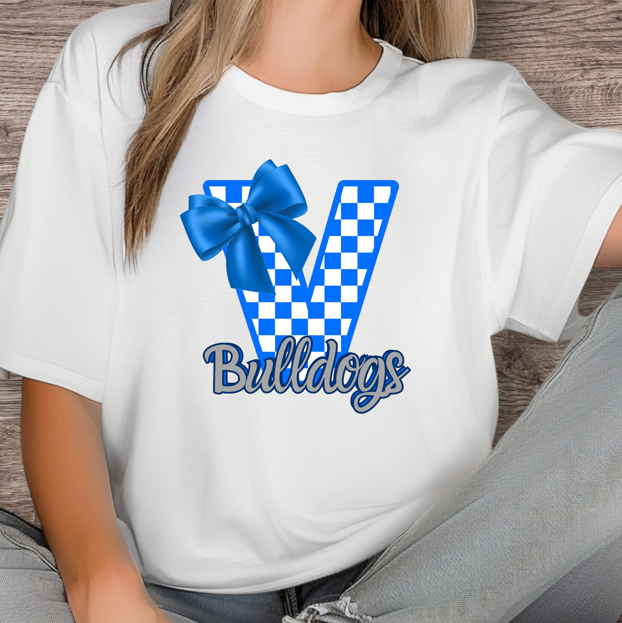 Mascot initial with Bows