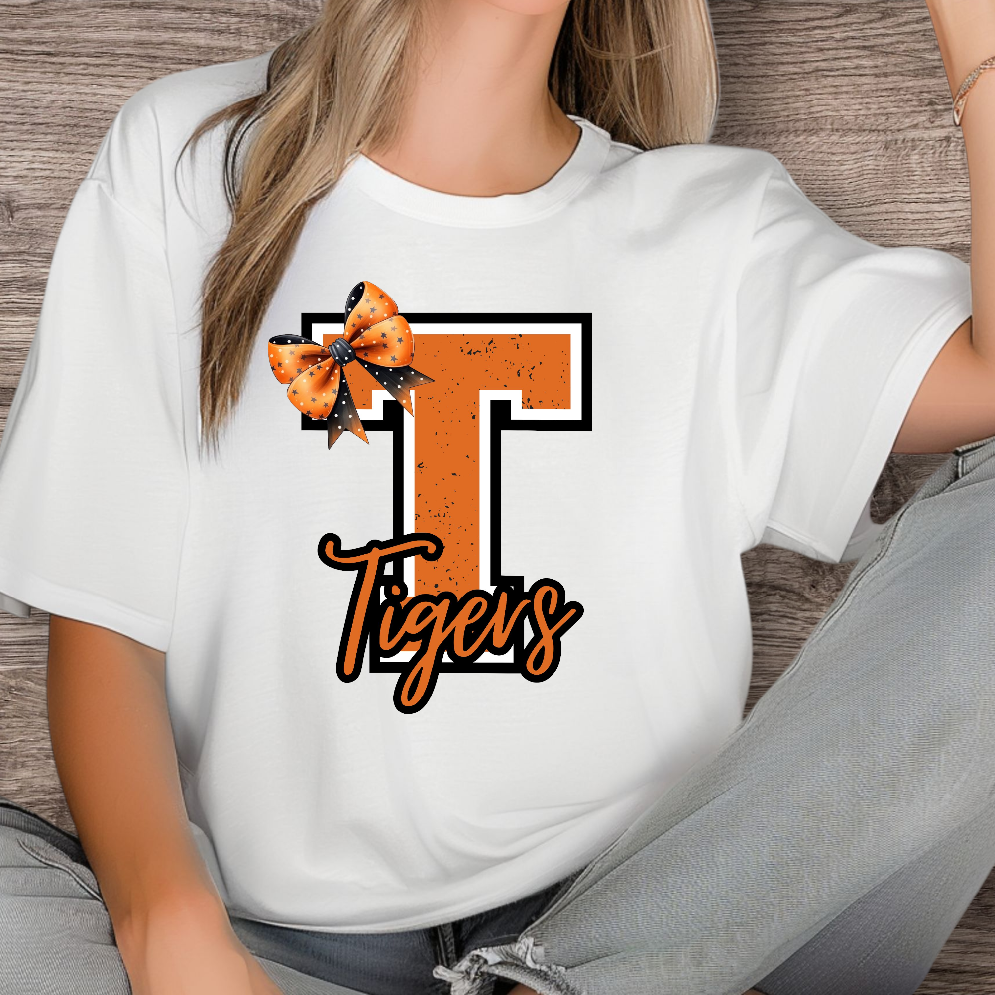 Mascot initial with Bows