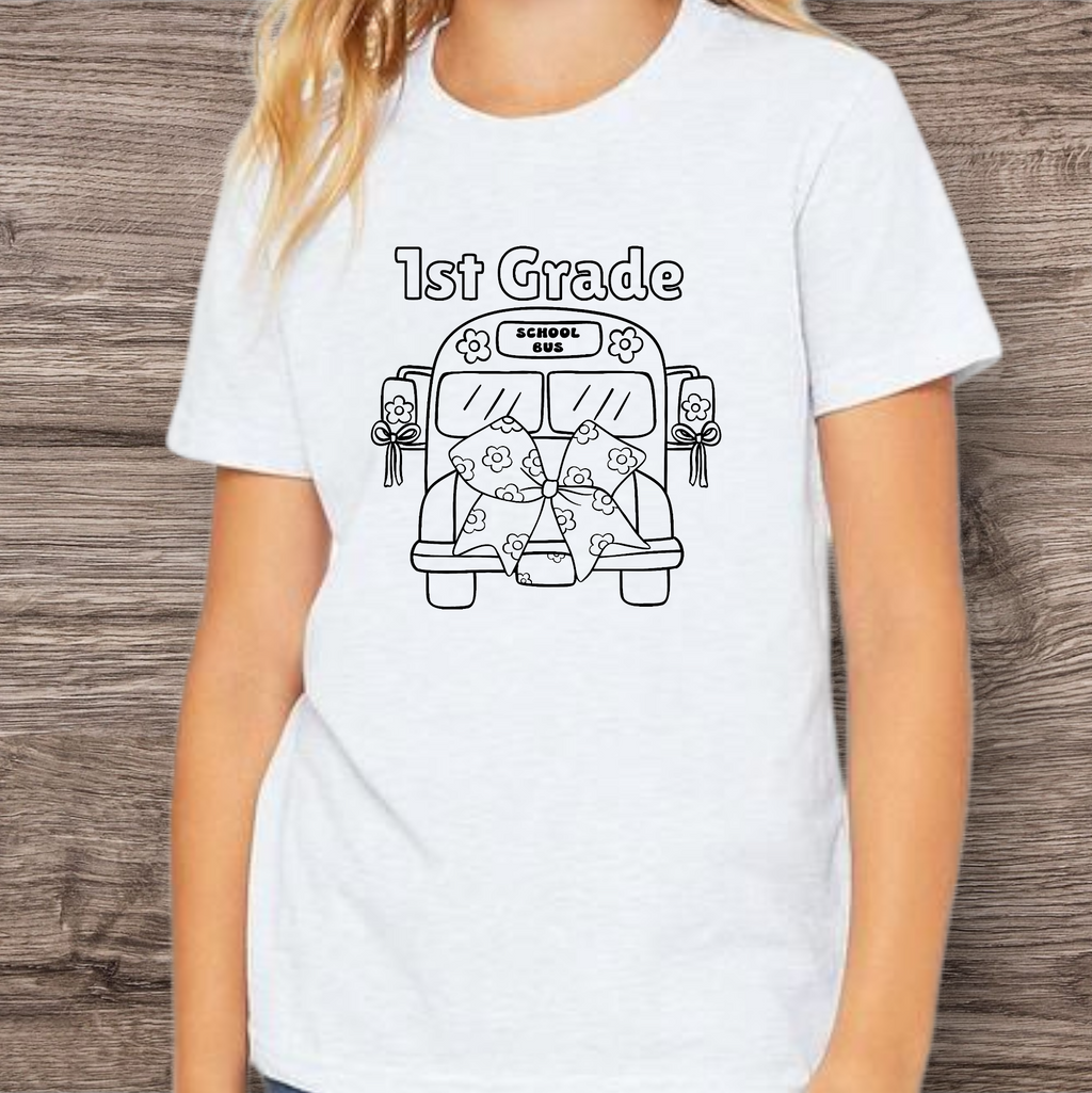 Youth Color your own Tee Back to School.
