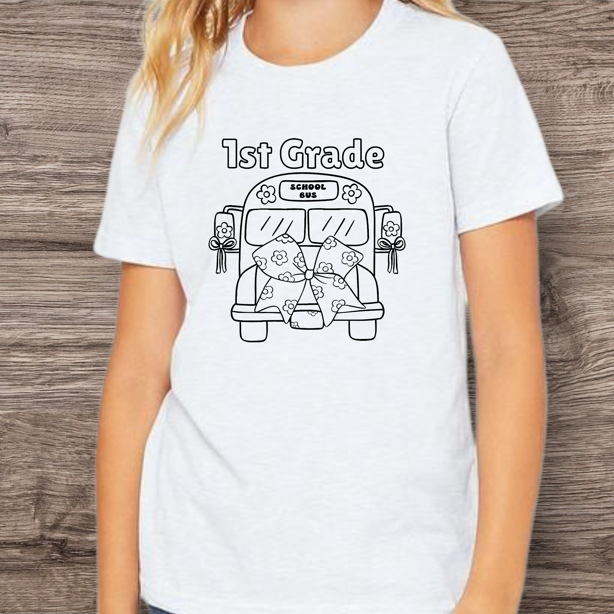 Youth Color your own Tee Back to School.