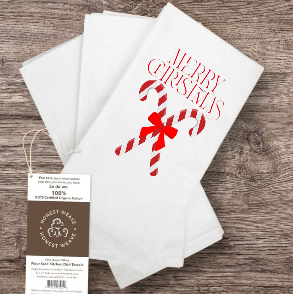 Organic Christmas flour sac towel (Cannot guarantee shipping by Thanksgiving)