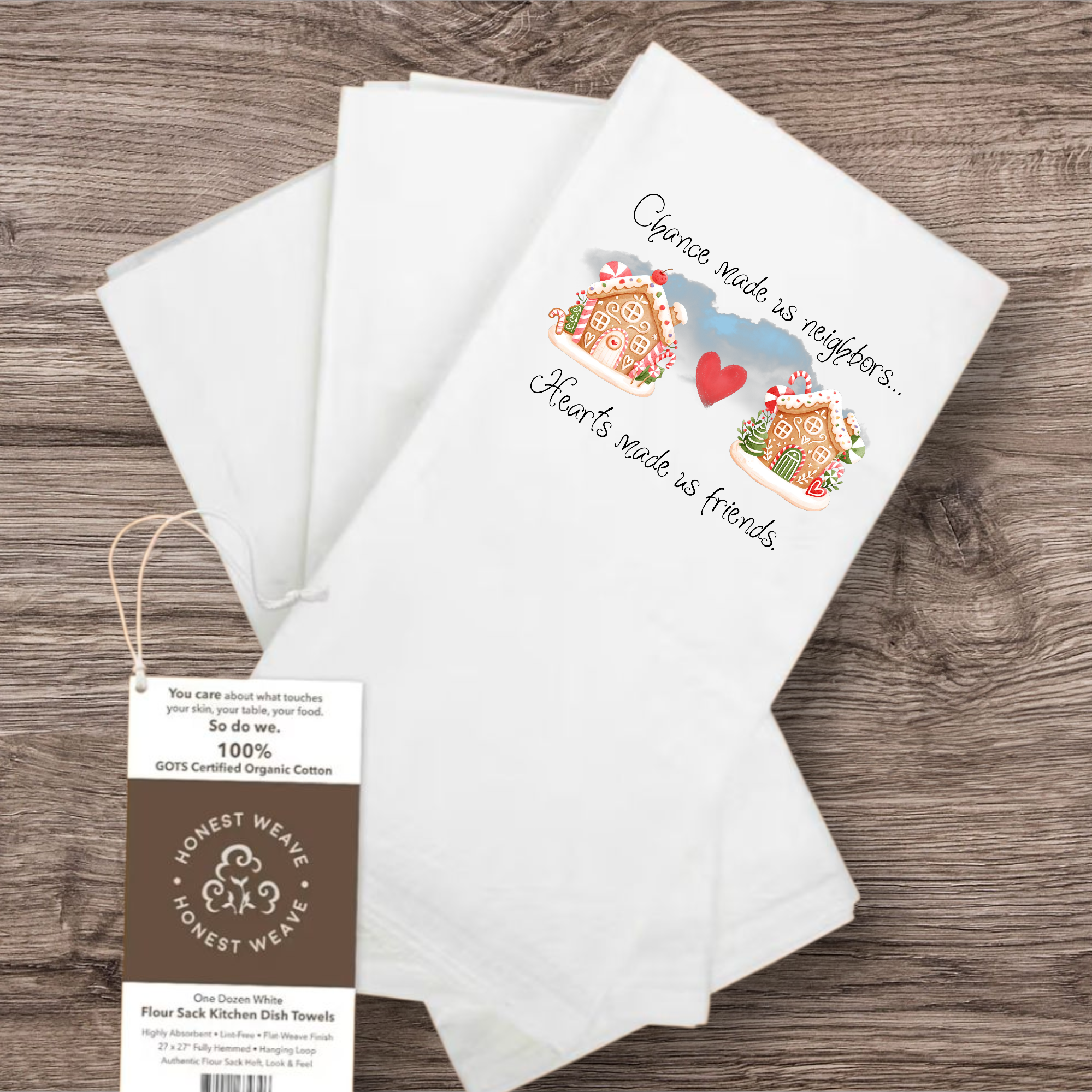 Organic Christmas flour sac towel (Cannot guarantee shipping by Thanksgiving)