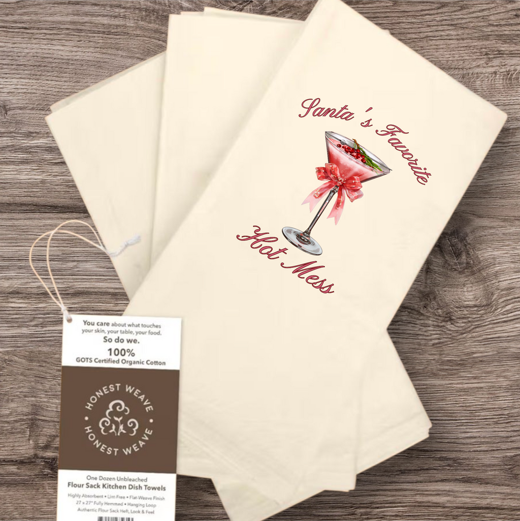 Organic Christmas flour sac towel (Cannot guarantee shipping by Thanksgiving)