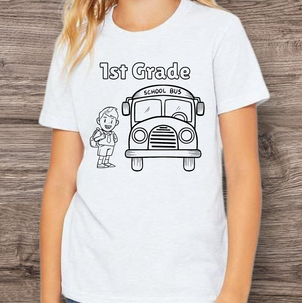 Youth Color your own Tee Back to School.