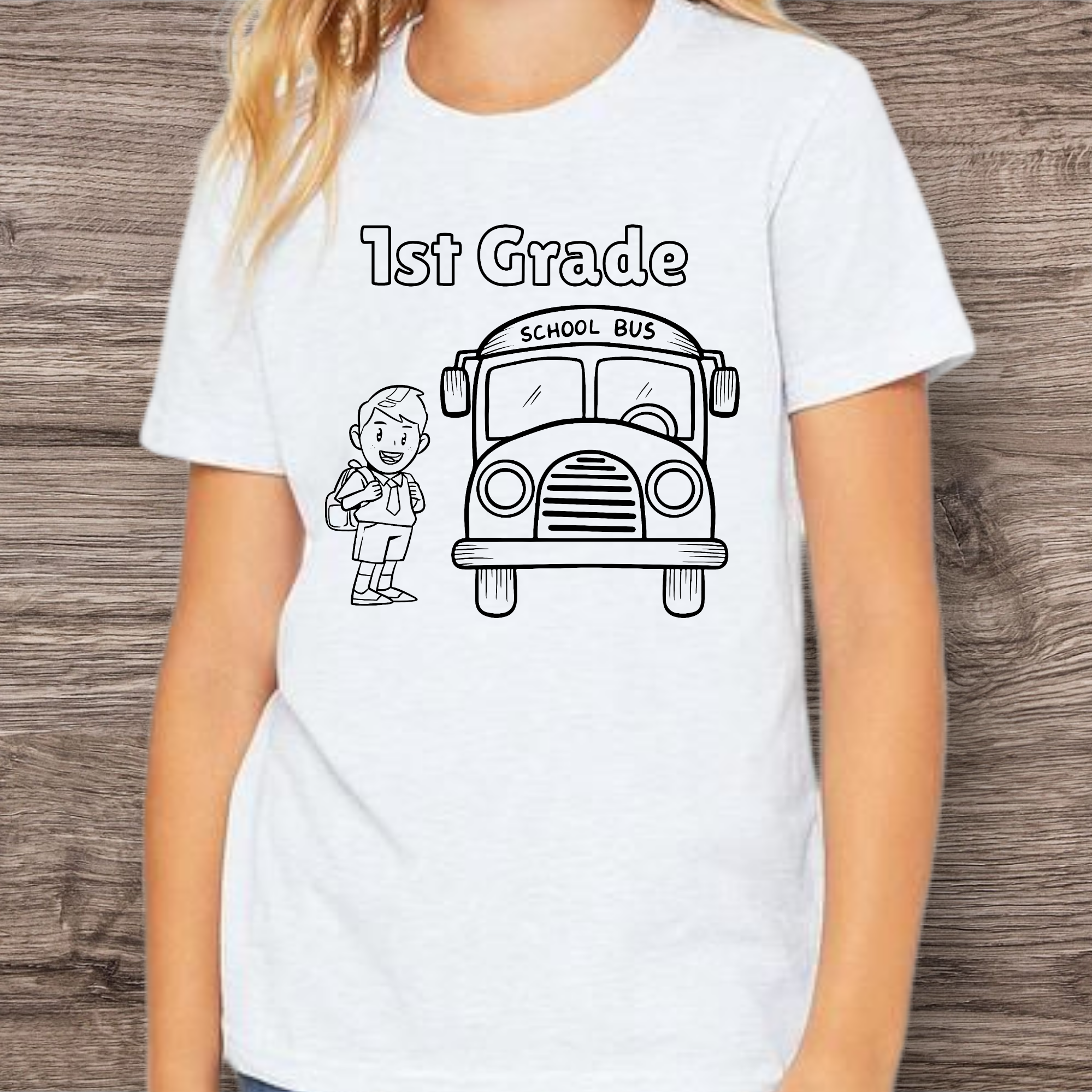 Youth Color your own Tee Back to School.